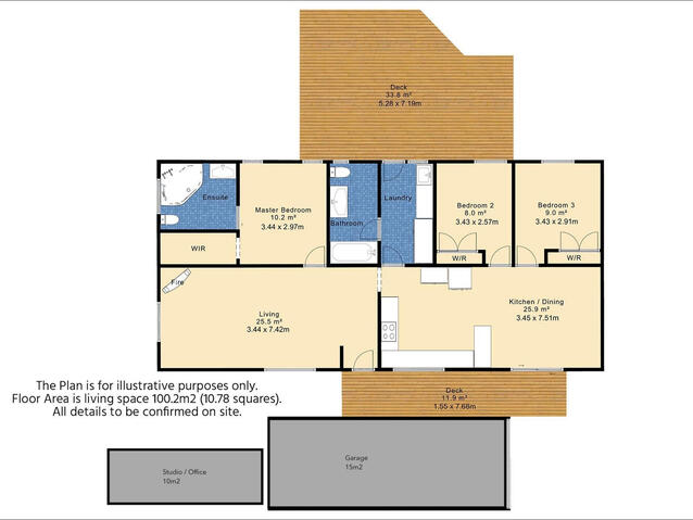 Floor plan (does not show office)