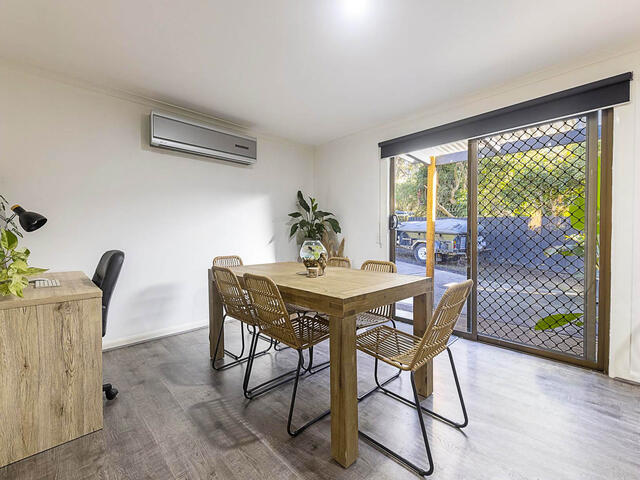 Dining room looking out