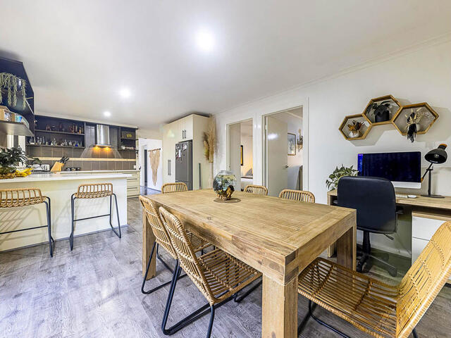 Dining room and kitchen through to lounge room